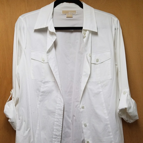 michael kors white button down